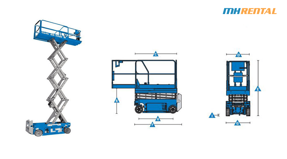 Hình ảnh xe nâng người 12m dạng cắt kéo