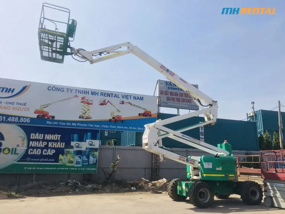 Xe nâng người boom lift dạng khớp gập