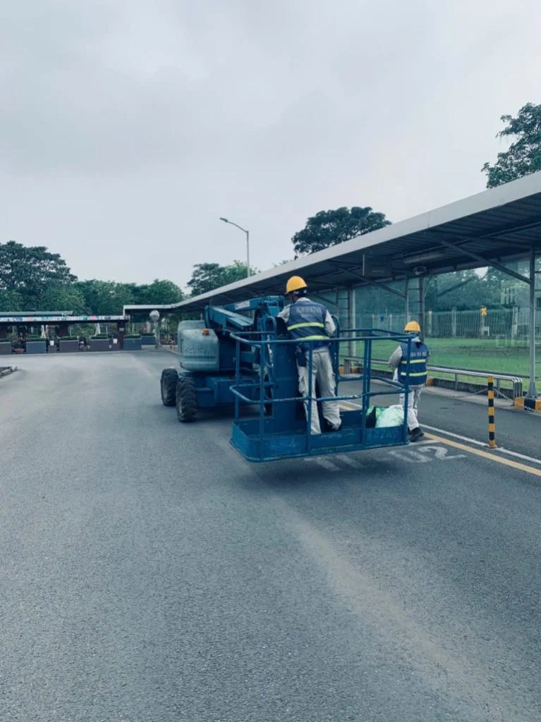 Góc phía giỏ nâng của xe bàn giao theo đơn MEDA ngày 03/05/2025